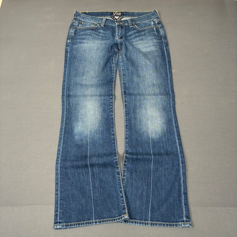 Y2K Lucky Brand Low Rise Flared Jeans Medium Wash Women's Size 4/27 (30x30)
